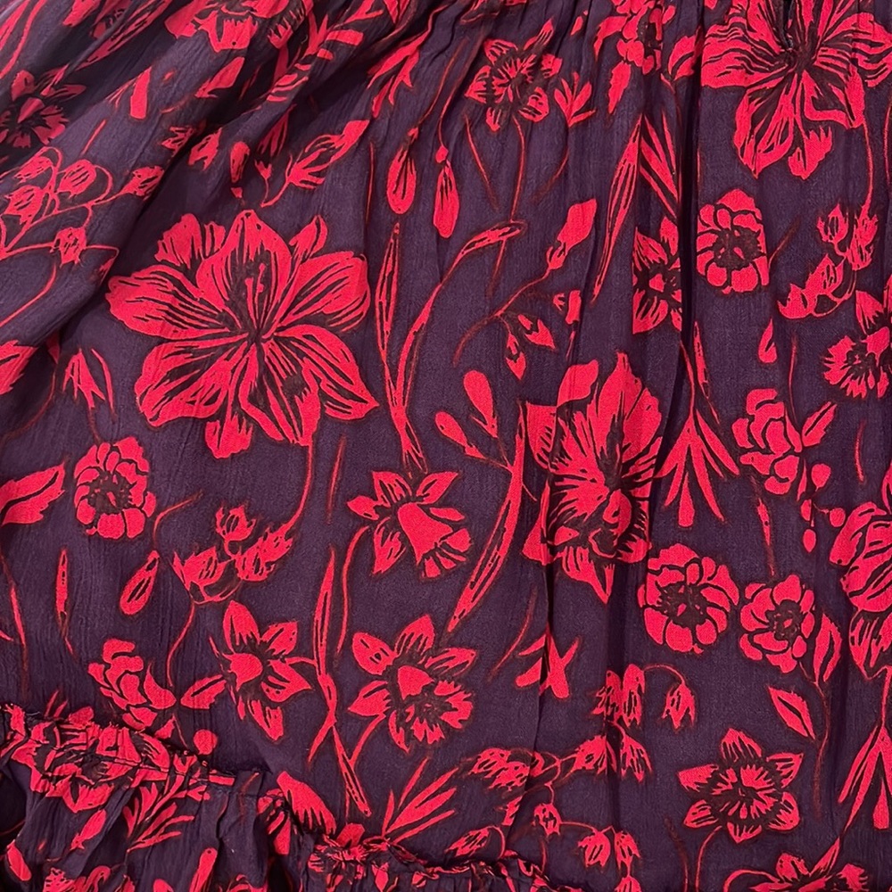Gorgeous Free People Floral Print Dress With Cutwork Embroidery - Picture 10 of 11